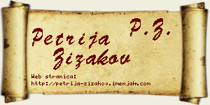 Petrija Žižakov vizit kartica